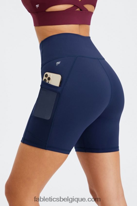 on-the-go powerhold taille haute 6'' short 7 femmes Fabletics 404P0T260 terra / piscine / brume de corail