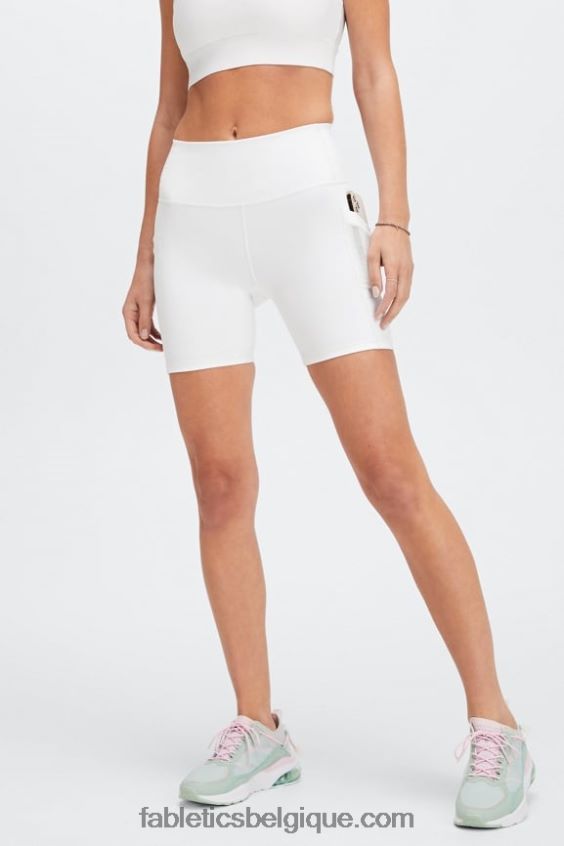 on-the-go powerhold taille haute 6'' short 7 femmes Fabletics 404P0T261 kaitoke vert/blanc