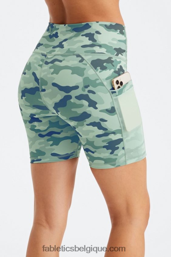 on-the-go powerhold taille haute 6'' short 7 femmes Fabletics 404P0T262 orchidée fumée/blanche