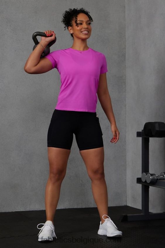 on-the-go powerhold ultra hw 6\'\' court femmes Fabletics 404P0T392 daisy field check/deep navy