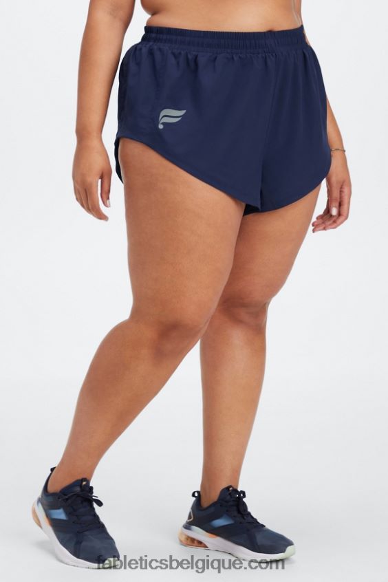 pleine vitesse mi-hauteur course courte femmes Fabletics 404P0T459 bleu marine/logo réfléchissant