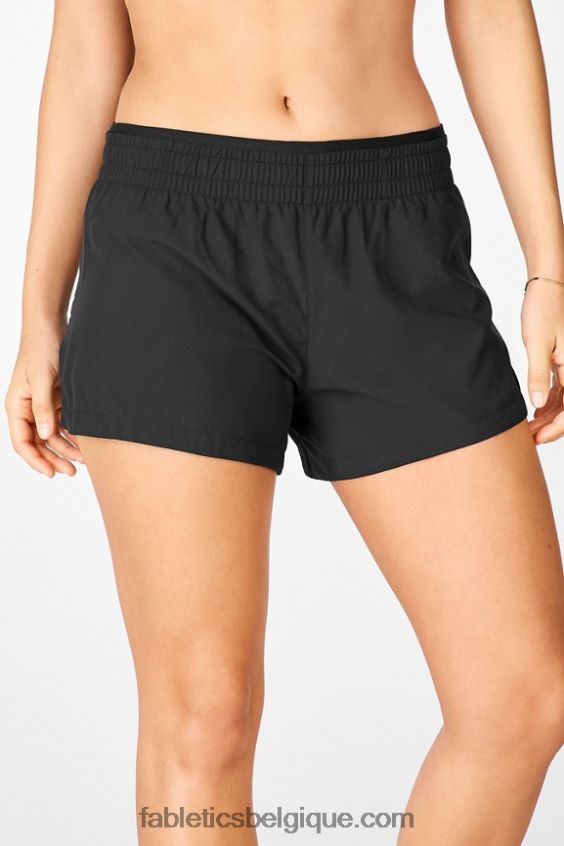 respirant taille mi-haute femmes Fabletics 404P0T270 noir/argent réfléchissant