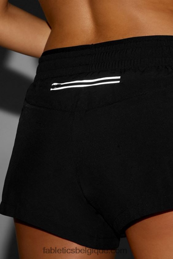 respirant taille mi-haute femmes Fabletics 404P0T270 noir/argent réfléchissant