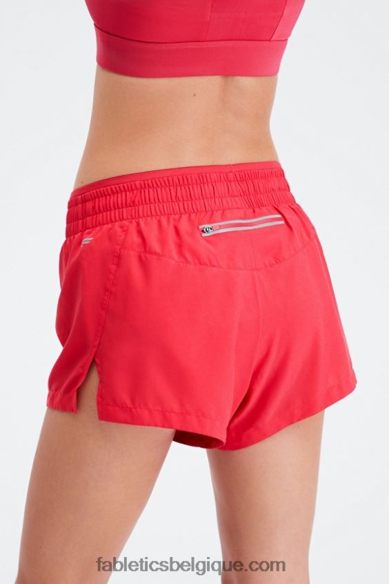 respirant taille mi-haute femmes Fabletics 404P0T273 rouge à lèvres rouge/argent réfléchissant