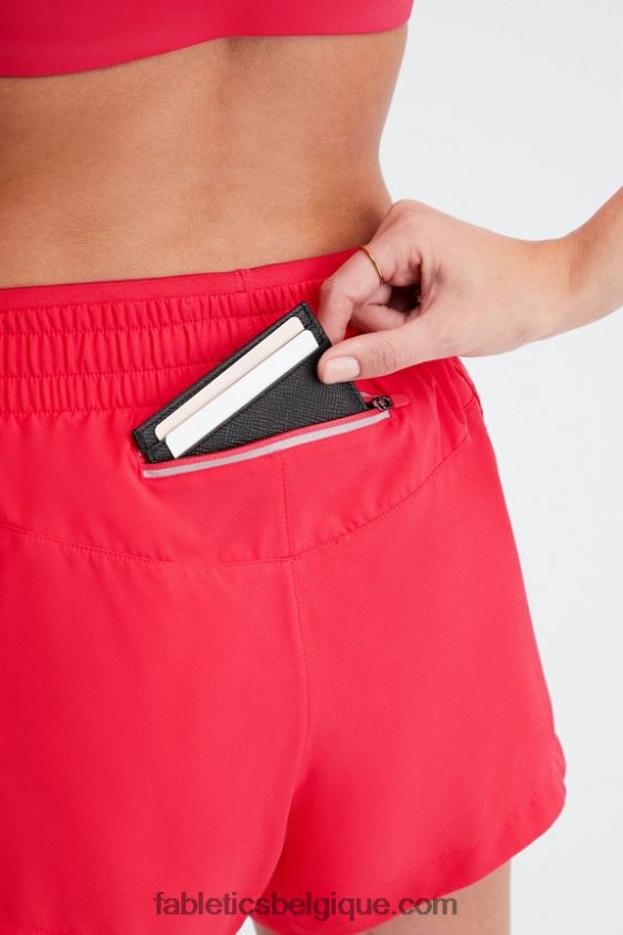 respirant taille mi-haute femmes Fabletics 404P0T273 rouge à lèvres rouge/argent réfléchissant