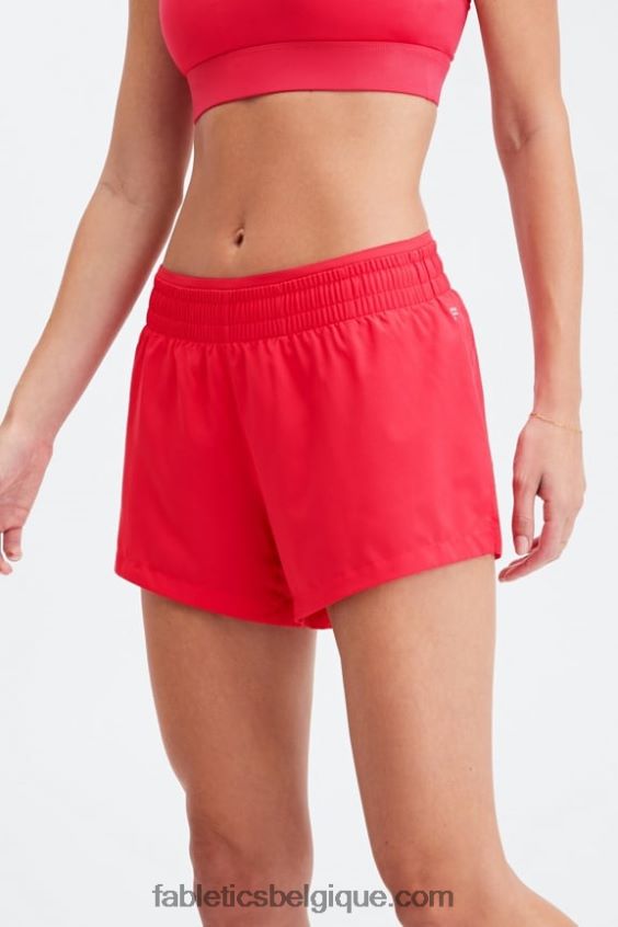 respirant taille mi-haute femmes Fabletics 404P0T273 rouge à lèvres rouge/argent réfléchissant