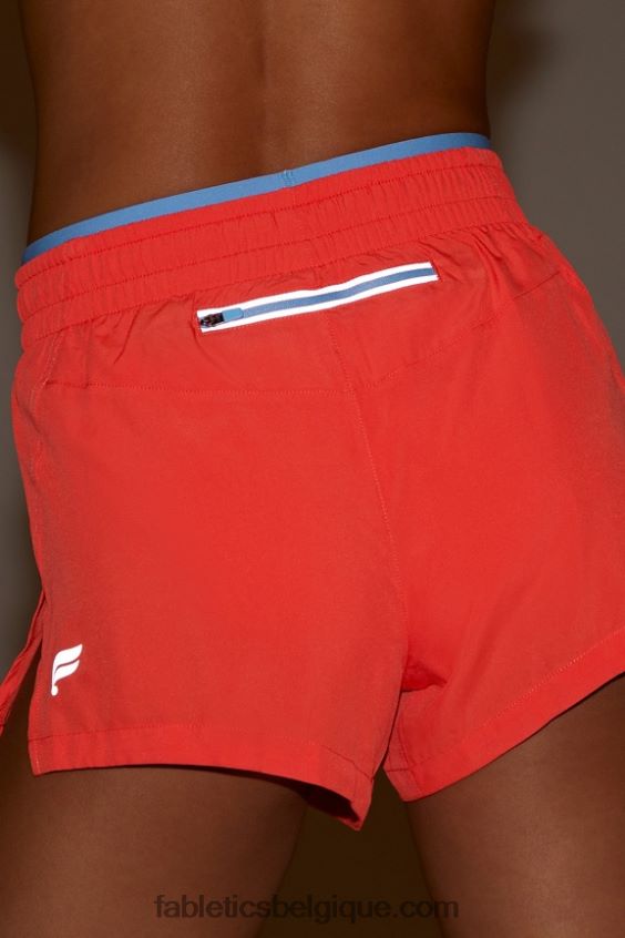 respirant taille mi-haute femmes Fabletics 404P0T274 nectar d\'orange/évasion des îles/argent réfléchissant