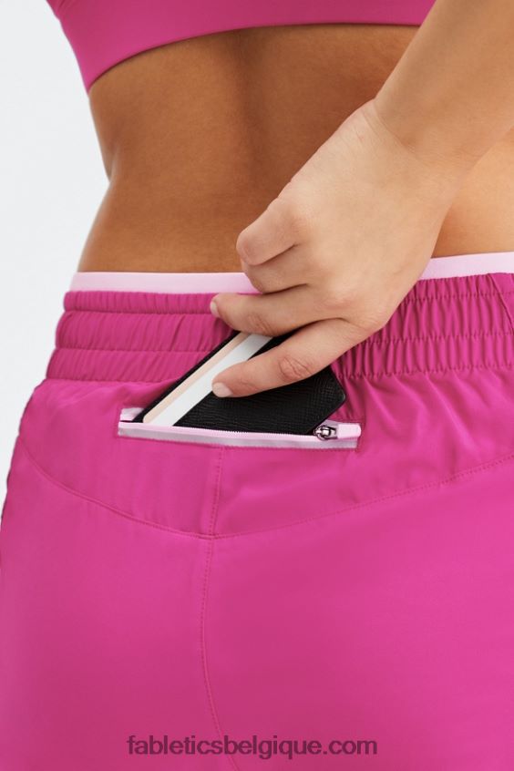 respirant taille mi-haute femmes Fabletics 404P0T278 très baie/rose chéri/argent réfléchissant
