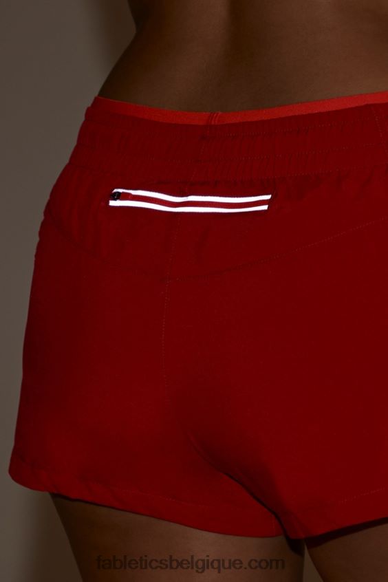 respirant taille mi-haute femmes Fabletics 404P0T279 cardinal/feu de joie/argent réfléchissant