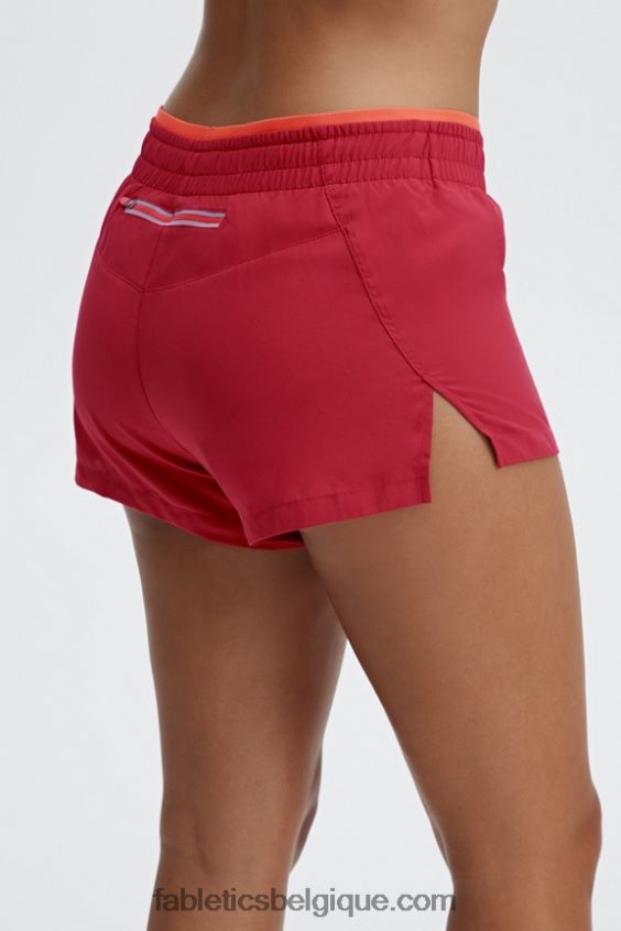 respirant taille mi-haute femmes Fabletics 404P0T279 cardinal/feu de joie/argent réfléchissant