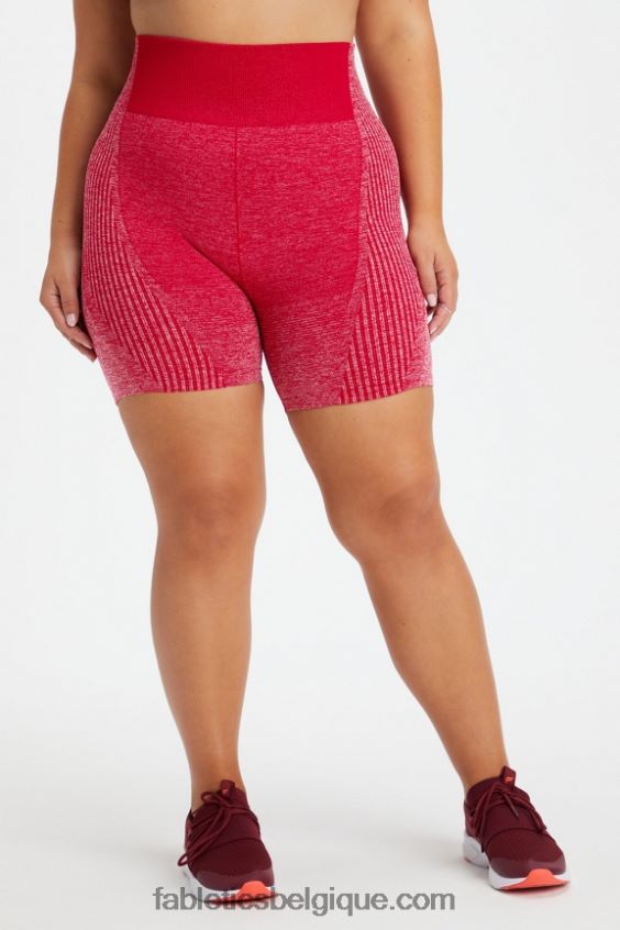 short 6" taille ultra haute sans couture ombré femmes Fabletics 404P0T406 cerise douce foncée/coque molle