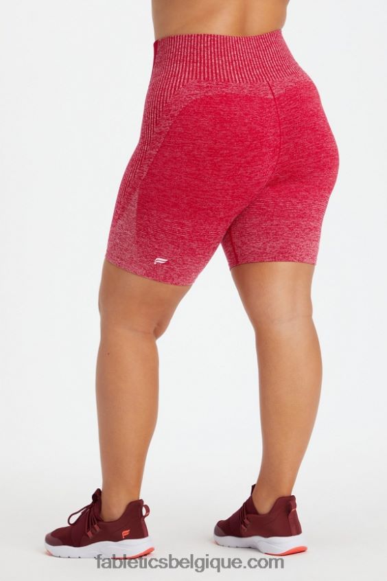 short 6\" taille ultra haute sans couture ombré femmes Fabletics 404P0T406 cerise douce foncée/coque molle