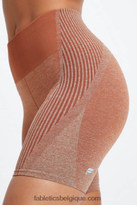 short 6\" taille ultra haute sans couture ombré femmes Fabletics 404P0T407 acajou/cristal vague