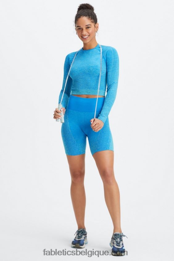 short 6\" taille ultra haute sans couture ombré femmes Fabletics 404P0T408 laque/chaux fanée