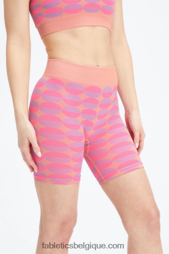 short 9\'\' taille haute sans couture femmes Fabletics 404P0T504 safari crocodile/safari