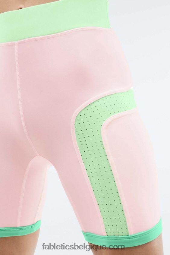short color block motion365 à taille haute femmes Fabletics 404P0T568 lutin/eau tropicale/aloès