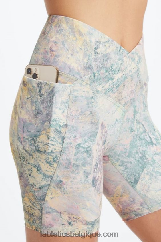 short crossover pureluxe taille haute 6\'\' femmes Fabletics 404P0T317 gris carrière/atomique