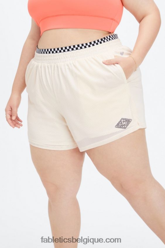 short de basket à trois points femmes Fabletics 404P0T492 flamme orange/soie