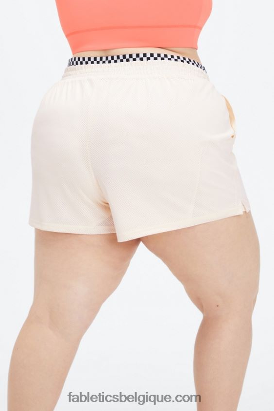 short de basket à trois points femmes Fabletics 404P0T492 flamme orange/soie