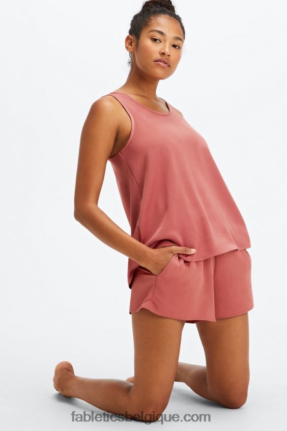 short de nuit ecosatin femmes Fabletics 404P0T496 bouleau/béton