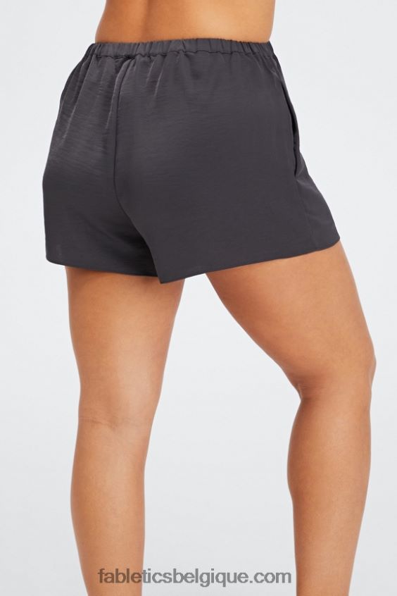 short de nuit ecosatin femmes Fabletics 404P0T497 brique/olive fanée