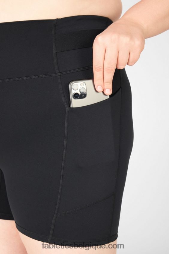 short de poche motion365 taille haute 5\" femmes Fabletics 404P0T575 guépard ondulé/surligneur