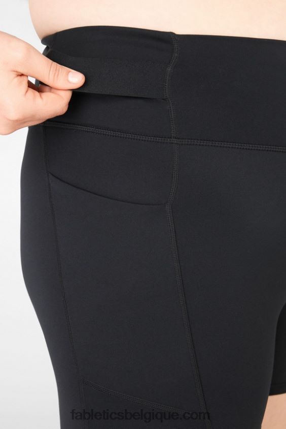 short de poche motion365 taille haute 5\" femmes Fabletics 404P0T575 guépard ondulé/surligneur