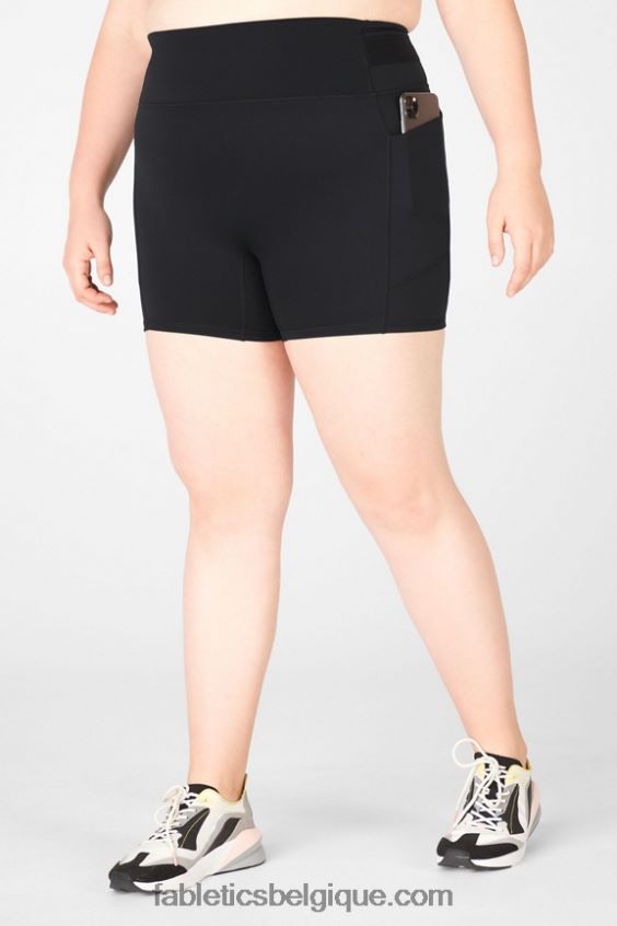 short de poche motion365 taille haute 5\" femmes Fabletics 404P0T575 guépard ondulé/surligneur