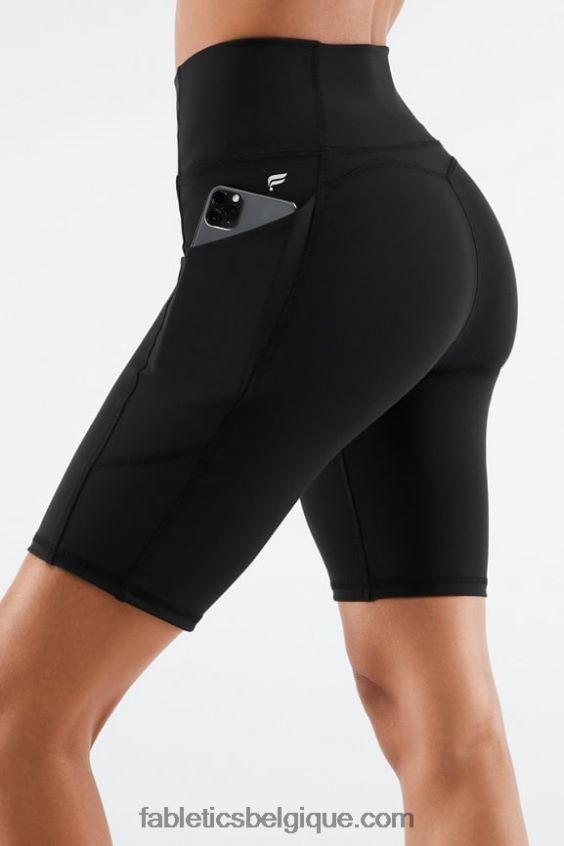 short de poche taille haute oasis 9\" femmes Fabletics 404P0T520 misty lilas/bleu nova