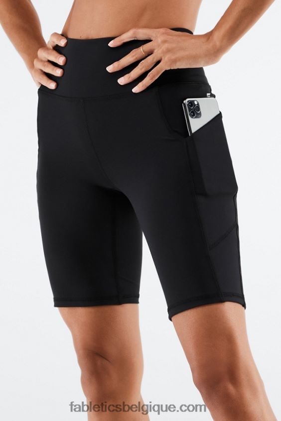 short de poche taille haute oasis 9\" femmes Fabletics 404P0T520 misty lilas/bleu nova