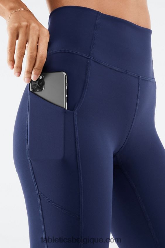 short de poche taille haute oasis 9\" femmes Fabletics 404P0T523 lilas givré/basilic