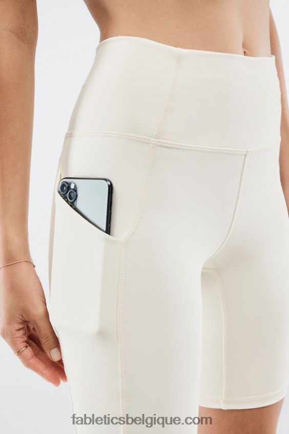 short de poche taille haute oasis 9\" femmes Fabletics 404P0T524 terre/agrumes verts