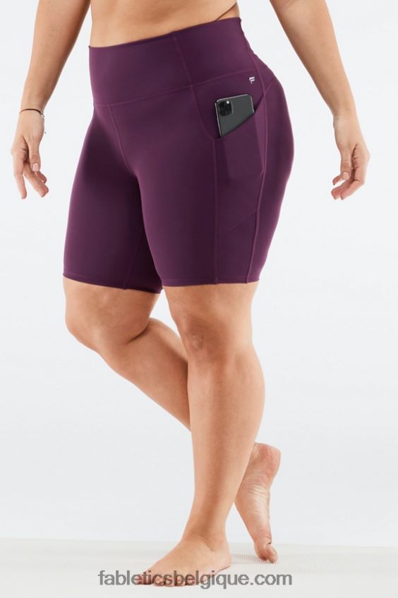 short de poche taille haute oasis 9\" femmes Fabletics 404P0T527 driftscape / tonnerre