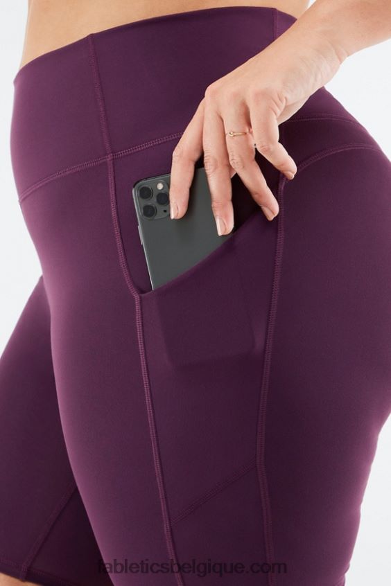 short de poche taille haute oasis 9\" femmes Fabletics 404P0T527 driftscape / tonnerre