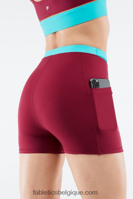 short de randonnée motion365 taille haute 3\'\' femmes Fabletics 404P0T556 brique/multiple