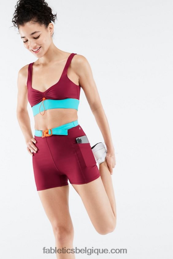 short de randonnée motion365 taille haute 3\'\' femmes Fabletics 404P0T556 brique/multiple