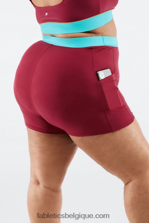 short de randonnée motion365 taille haute 3\'\' femmes Fabletics 404P0T557 brique/multiple
