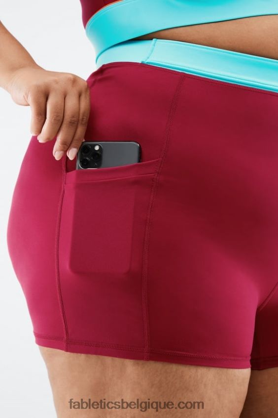 short de randonnée motion365 taille haute 3\'\' femmes Fabletics 404P0T557 brique/multiple