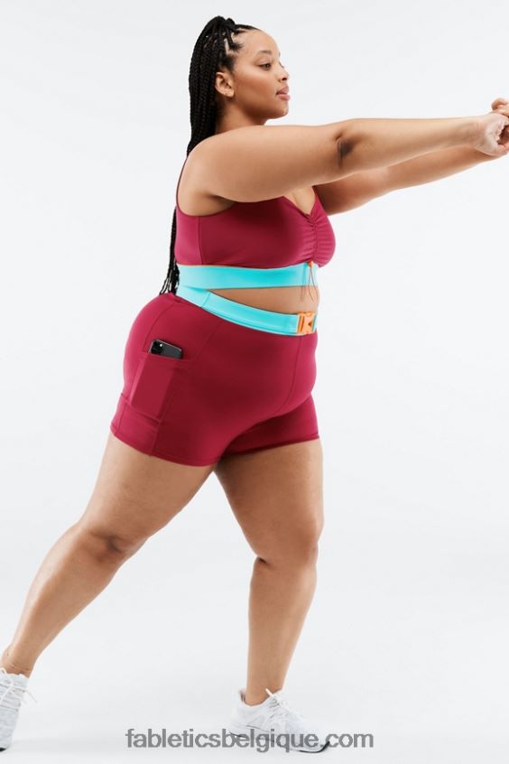 short de randonnée motion365 taille haute 3\'\' femmes Fabletics 404P0T557 brique/multiple
