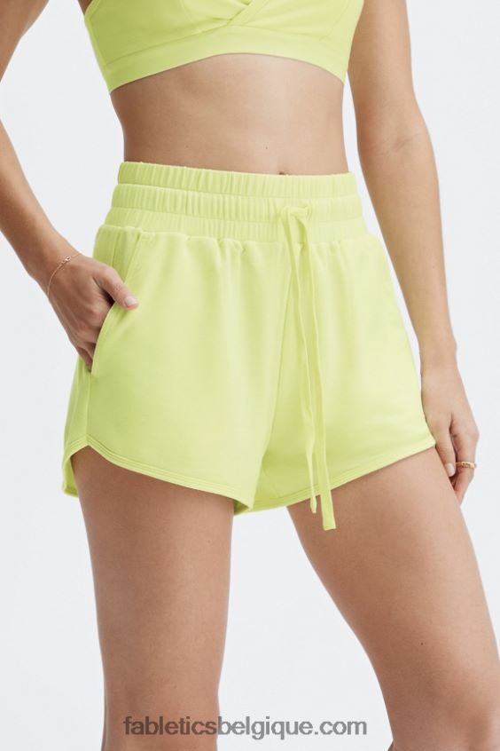 short de sport en molleton lounge femmes Fabletics 404P0T479 logo vin de porto/vin de porto