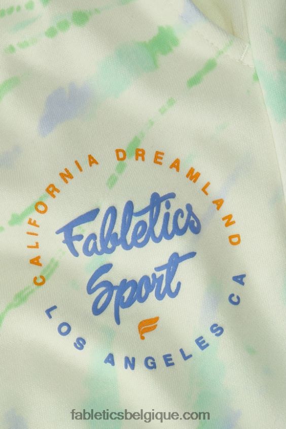 short de survêtement en molleton léger femmes Fabletics 404P0T231 effet tie-dye/graphique
