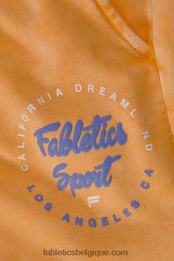 short de survêtement en molleton léger femmes Fabletics 404P0T232 soleil d\'après-midi/graphique