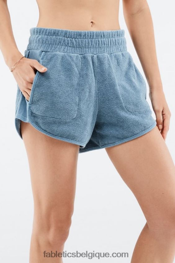 short de survêtement en éponge éco-responsable femmes Fabletics 404P0T576 carapace molle/nectar d'orange