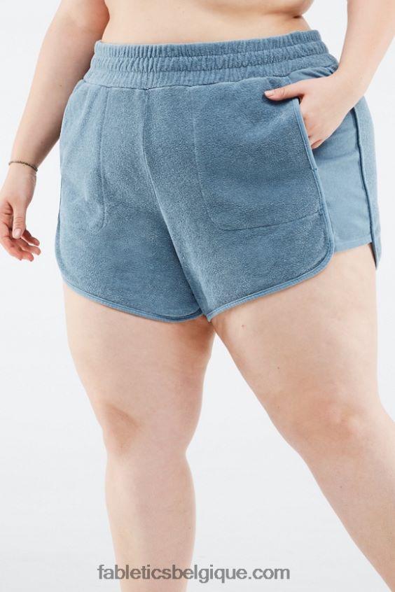 short de survêtement en éponge éco-responsable femmes Fabletics 404P0T577 vague de cristal/lilas brumeux