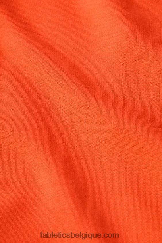 short de survêtement en tissu éponge de luxe femmes Fabletics 404P0T609 orange passion/blanc classique