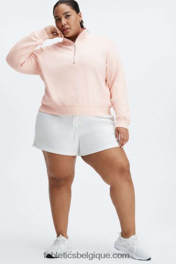 short de survêtement incontournable femmes Fabletics 404P0T427 soleil de l\'après-midi/crème au beurre rose