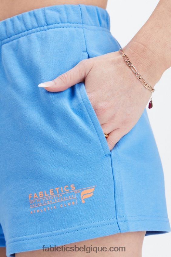 short de survêtement slim léger femmes Fabletics 404P0T375 évasion insulaire/club d\'athlétisme