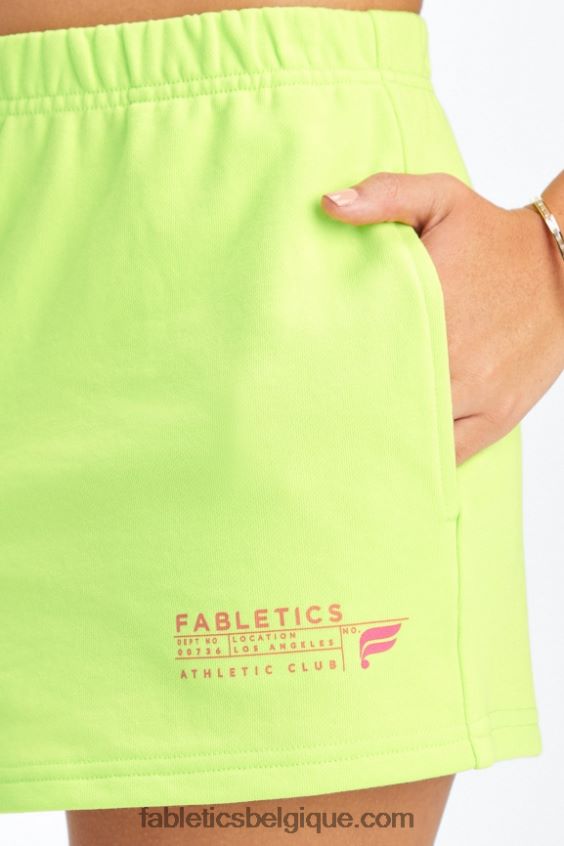 short de survêtement slim léger femmes Fabletics 404P0T377 pousse/club d\'athlétisme