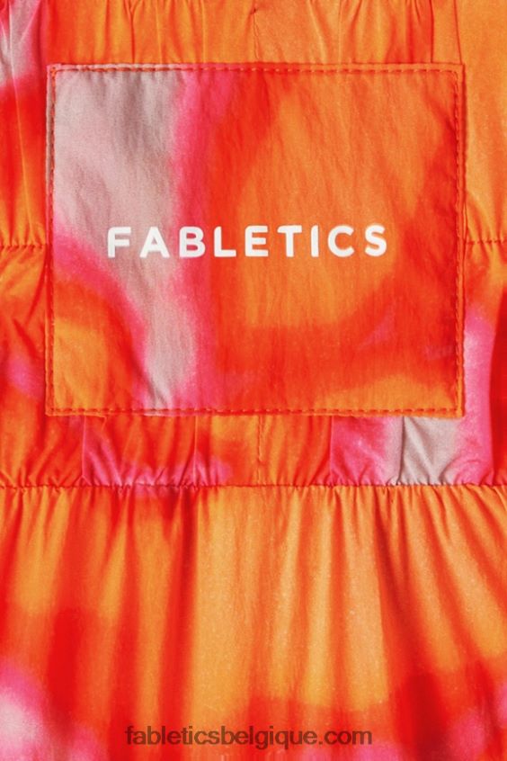 short en nylon passepoilé à taille ultra haute femmes Fabletics 404P0T601 évasion rose grande folie estivale/argent réfléchissant