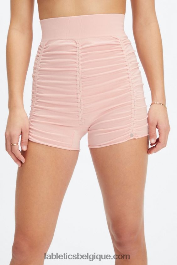 short froncé à taille haute sans couture femmes Fabletics 404P0T396 brique/multiple